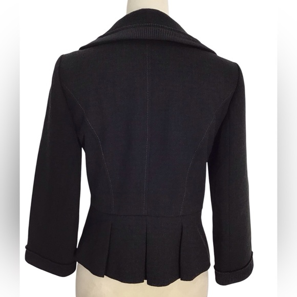 Ann Taylor Black Virgin Wool Blazer - Picture 4 of 10